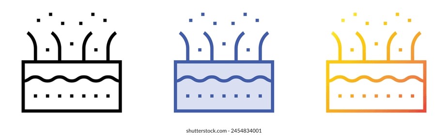 dandruff icon. Linear, Blue Fill and Gradient Style Design Isolated On White Background