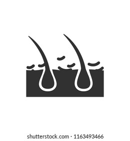 Caspa. Icono monocromo