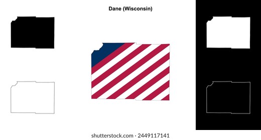Condado de Dane (Wisconsin) conjunto de mapas esquemáticos