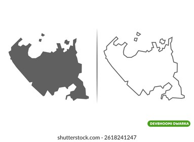 Mapa de Dang District of Gujarat State.