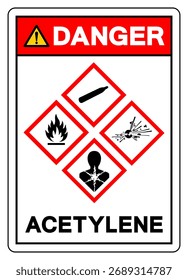 Azetylen-Symbol-Zeichen, Vektorgrafik, isoliert auf weißem Hintergrund. EPS10