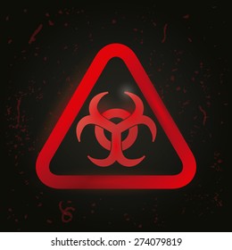 Danger advert design over black background, vector illustration.