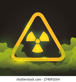 Danger advert design over black background, vector illustration.