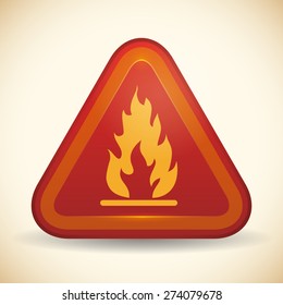 Danger advert design over white background, vector illustration.