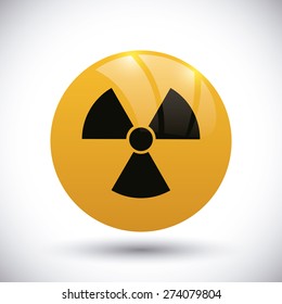 Danger advert design over white background, vector illustration.