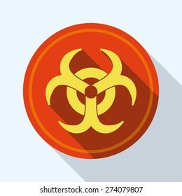 Danger advert design over white background, vector illustration.