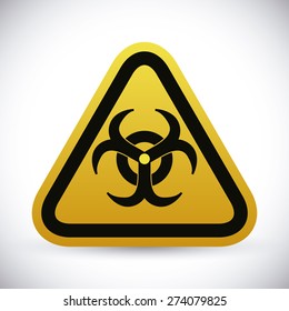 Danger advert design over white background, vector illustration.