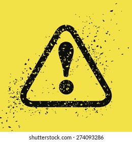 Danger advert design over white background, vector illustration.