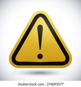 Danger advert design over white background, vector illustration.