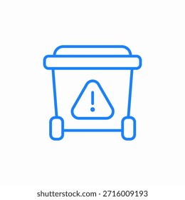 Peligro Aler Bin Icono Signo Vector