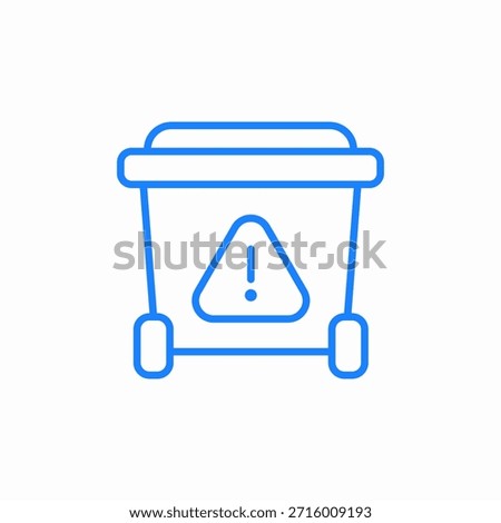 danger aler bin icon sign vector