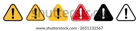 Danger alert warning icon collection