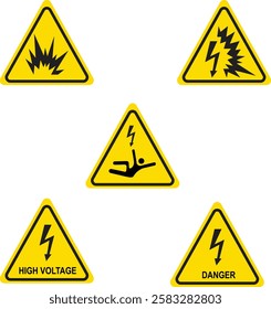 Danger arc flash sing for signage of electrical hazards