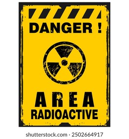 Danger, Area Radioactive, sign vector