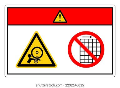 Danger Arm in Rollers Do Not Remove Guard Symbol Sign, Vector Illustration, Isolate On White Background Label .EPS10