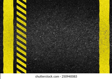 Danger arrows on asphalt texture. illustration vector
