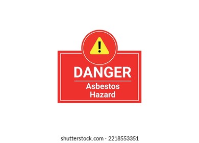 Danger asbestos hazard warning sign. svg