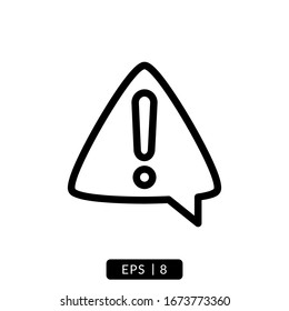 danger attention warning icon vector illustration simple design