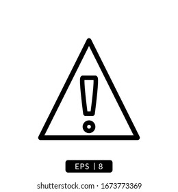 danger attention warning icon vector illustration simple design