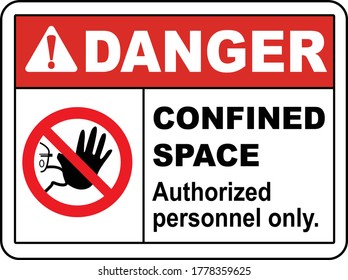 Danger Authorized Personnel Only Sign Stock Vector (royalty Free 