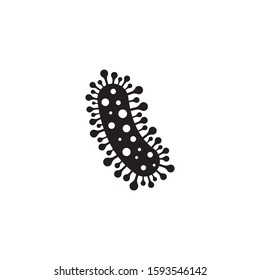 Danger bacteria icon design isolated on white background. Vector illustration
