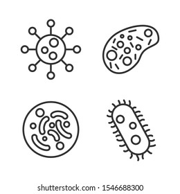 Danger bacteria Icon vector sign isolated for graphic and web design. Bacteria symbol template color editable on white background.