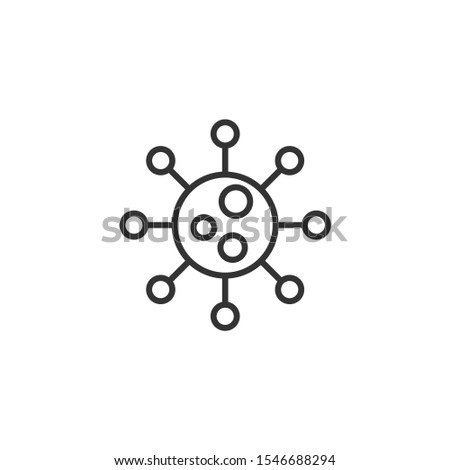 Danger bacteria Icon vector sign isolated for graphic and web design. Bacteria symbol template color editable on white background.