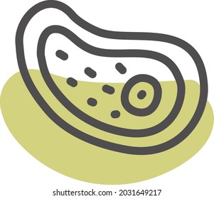 Danger bacteria, illustration, vector, on a white background.