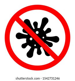 Danger bacteria vector icon illustration isolated on white background