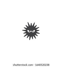 
Danger bacteria vector icon illustration isolated on white background