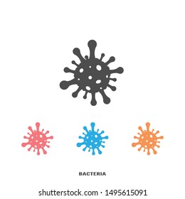 Danger bacteria vector icon set illustration isolated on white background