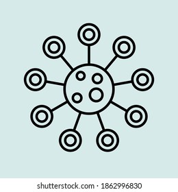 Danger bacteria vector icon. Symbol