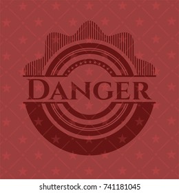 Danger badge with red background