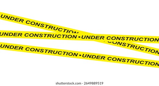 Danger barrier tape illustration and seamless tape pattern caution warning yellow sign precaution working security attention black text on yellow tape background web site in eps 10.