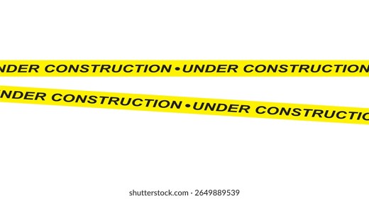 Danger barrier tape illustration and seamless tape pattern caution warning yellow sign precaution working security attention black text on yellow tape background web site in eps 10.