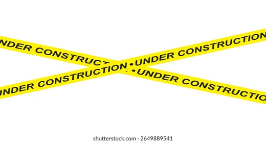 Danger barrier tape illustration and seamless tape pattern caution warning yellow sign precaution working security attention black text on yellow tape background web site in eps 10.