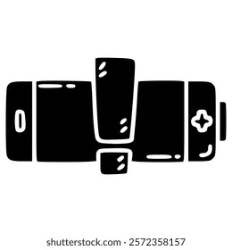 danger battery sign hand drawn glyph illustration