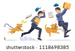 The danger of being a delivery man.  problem of pets in homes biting strangers sometime.