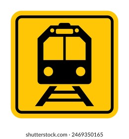 danger beware of train sign railroad crossing printable signage template icon design
