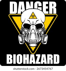 Danger, Biohazard, poster and sign vector