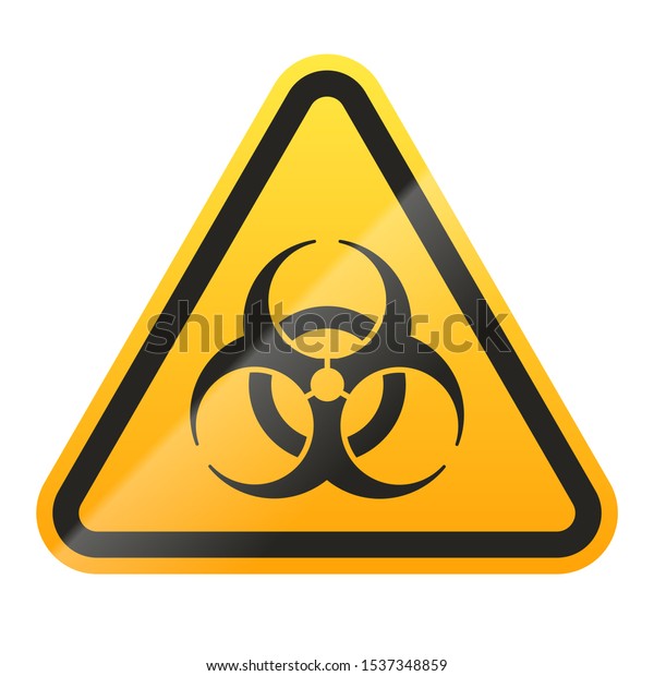 Danger Biohazard Sign Isolated On White Stock Vector (Royalty Free ...