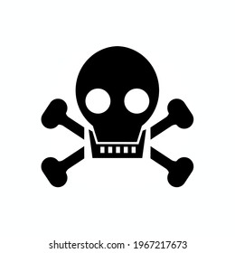 danger black icon in flat style isolated. warning Vector Symbol illustration.