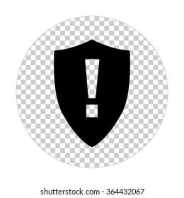 danger  - black vector icon