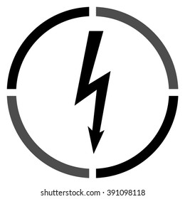 danger  - black vector icon