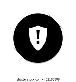 danger -  black vector icon
