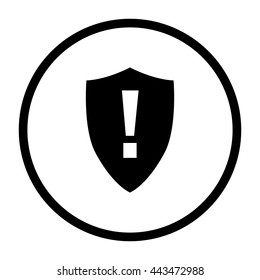 danger  - black vector icon