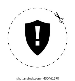 danger  - black vector icon