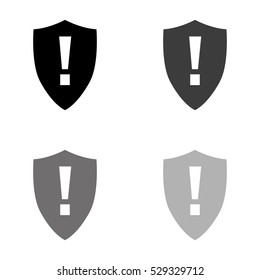 danger  - black vector icon