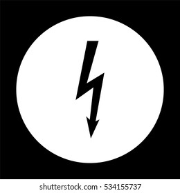 danger  - black vector icon