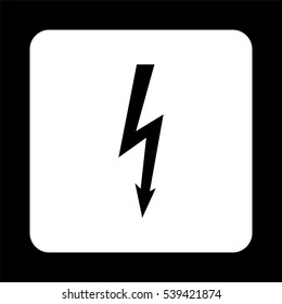 danger  - black vector icon